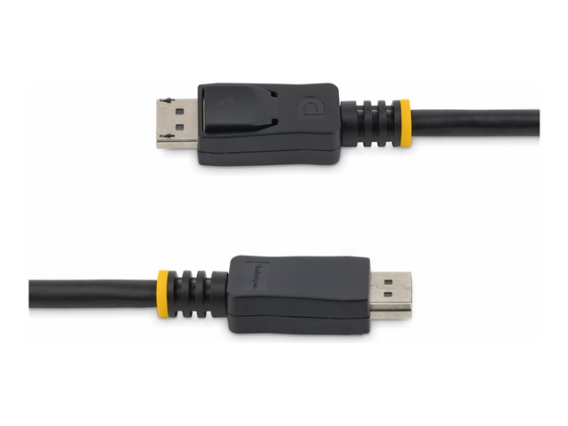 StarTech.com DisplayPort 1.2 Cable w/ Latches - 6ft / 2m - HBR2 - 4K x 2K Display - Certified DP to DP Video Cable M/M (DISPLPORT6L) - DisplayPort cable - DisplayPort (M) to DisplayPort (M) - 1.8 m - latched - black - for P/N: DK31C3HDPDUE, DKM30CHDPD, DKM30CHDPDUE, KITBXAVHDPEU, KITBXAVHDPNA, KITBXAVHDPUK