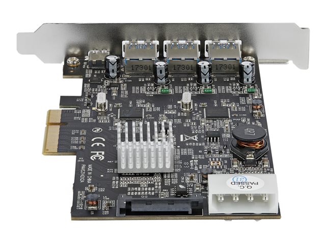 StarTech.com 4 Port USB 3.1 PCIe Card - 1x USB C & 2x A - 2 10Gbps Channels (PEXUS313AC2V) - USB adapter - PCIe 3.0 x4 - USB 3.1 Gen 2 x 3 + USB-C 3.1 Gen 2 x 1 - for P/N: HB31C2A1CGS, HB31C3A1CS, HB31C4AS, USB3C2ESAT3