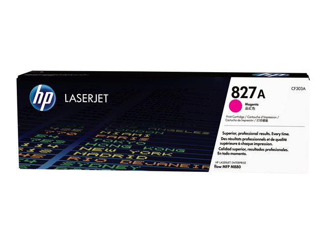 HP 827A - Magenta - original - LaserJet - toner cartridge (CF303A) - for Color LaserJet Managed Flow MFP M880, LaserJet Enterprise Flow MFP M880
