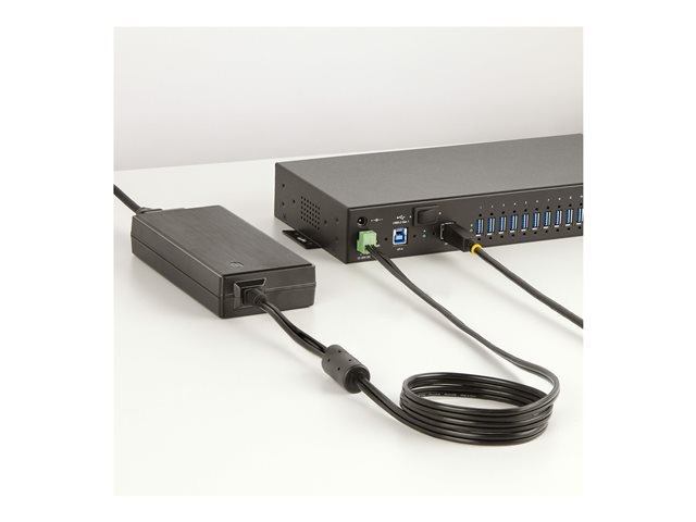 StarTech.com 160W Universal DC Power Adapter (24V/6.6A), 2-Wire Cord and 2/3-Pin Terminal Blocks, 100-240V AC/DC External Power Supply for Industrial USB Hubs, NA/UK/EU/ANZ Cords - 4ft/1.2m DC Power Cord (160W-POWER-ADAPTER) - Power adapter - AC 100-