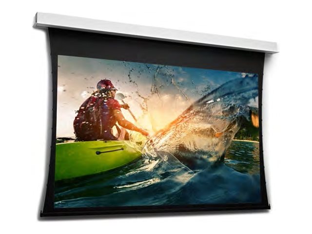 Da-Lite Tensioned DescenderPro - Projection screen - in-ceiling mountable - motorised - 88\" (224 cm) - 16:9 - HD Progressive 1.3 - RAL 9016