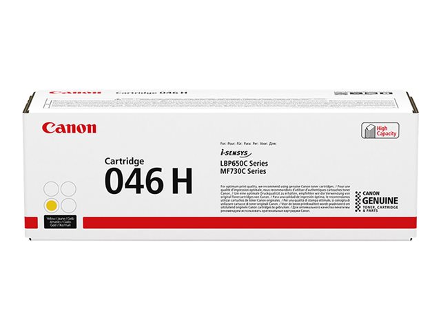 Canon 046 H - High capacity - yellow - original - toner cartridge - for imageCLASS LBP654, MF731, MF733, MF735, i-SENSYS LBP653, LBP654, MF732, MF734, MF735