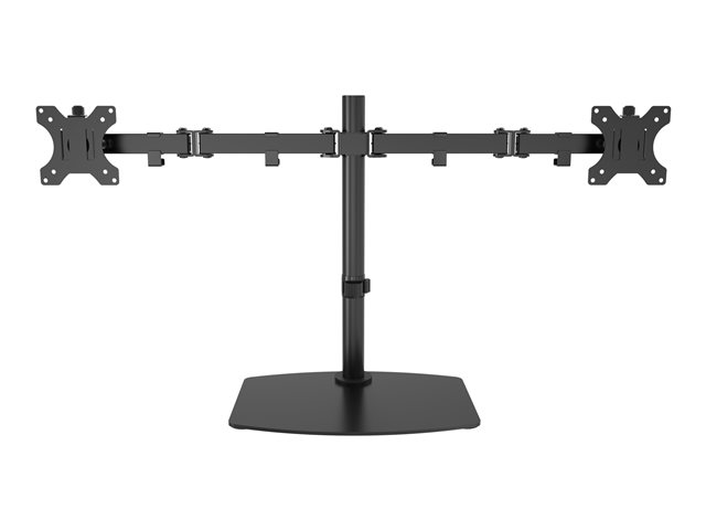 VISION Freestanding Dual Monitor Desk Stand - LIFETIME WARRANTY - fits two display 13-27\" with VESA sizes 75 x 75 or 100 x 100 - post height 452 mm / 18.3\" - max between screen centres 790 mm / 31\" - rotate - swivel and tilt - quick-release - thumbsc