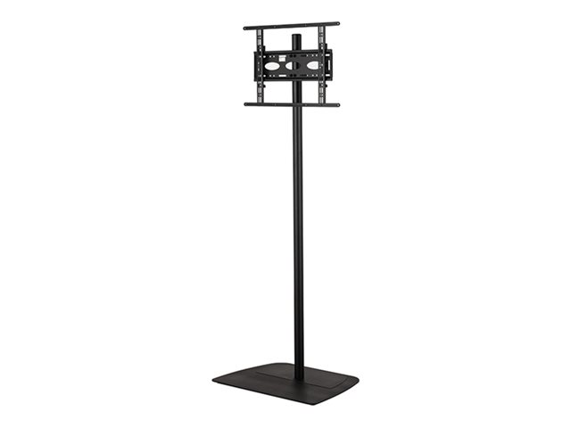 B-TECH PRO Install BT8572 - Stand - for flat panel - single pole - steel - black - screen size: up to 55\" - floor-standing