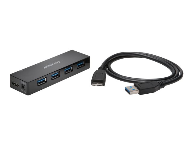 Kensington UH4000C - Hub - 4 x SuperSpeed USB 3.0 - desktop