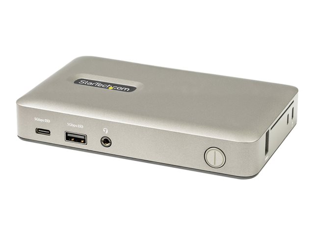 StarTech.com USB C Dock, USB-C to DisplayPort 4K 30Hz or VGA, Mini USB-C Laptop Docking Station with 65W Power Delivery Pass-Through Charging, 4-Port USB 3.1 Gen 1 Hub, GbE - Universal USB Type C Port Replicator (DKM30CHDPDUE) - Docking station - USB-C 3.2 Gen 1 - DP, VGA - 1GbE - TAA Compliant