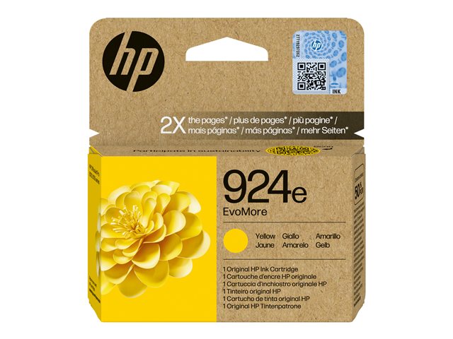 HP 924e EvoMore Yellow EN/FR/IT/PT/ES In
