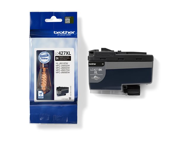 Brother LC427XLBK - High capacity - black - original - ink cartridge - for Brother HL-J6010DW, MFC-J5955DW, MFC-J6955DW, MFC-J6957DW