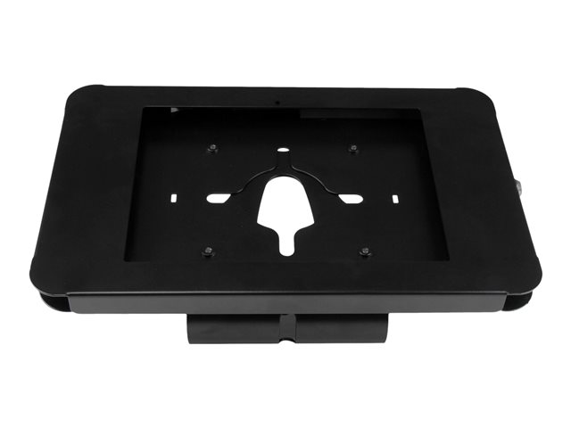 StarTech.com Secure Tablet Enclosure Stand- Lockable Anti Theft Steel Desk or Wall Mount for 9.7\" iPad / Tablet - VESA Compatible (SECTBLTPOS) - Stand (mount bracket, pads, front plate, rear plate) - for tablet - lockable - steel - black - screen size: 9.7\" - mounting interface: 100 x 100 mm - wall-mountable, desktop - for P/N: DK30CHPH