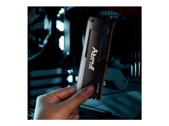 Kingston FURY Beast RGB - DDR4 - module - 32 GB - DIMM 288-pin - 3200 MHz / PC4-25600 - CL16 - 1.35 V - unbuffered - non-ECC - black