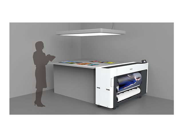 Epson SureColor SC-T3700D - 24\" large-format printer - colour - ink-jet - Roll (61 cm) - 2400 x 1200 dpi - up to 130 sq.m/hour (mono) / up to 130 sq.m/hour (colour) - USB, Wi-Fi, Gigabit LAN - cutter