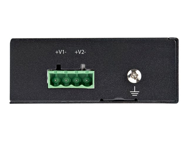 StarTech.com Industrial Gigabit PoE Splitter, 90W High Speed Power over Ethernet PoE+++ Splitter, 12-48V DC Splitter 802.3bt, LAN/RJ45 Ultra PoE to DC Adapter, -40C to +75C, High Power - Gigabit PoE Splitter (POESLT1G48V) - PoE splitter (DIN rail mountable) - 90 Watt - output connectors: 2