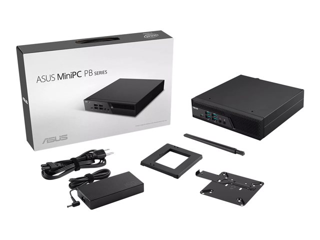 ASUS Mini PC PB62 B7018ZH - Mini PC - Core i7 11700 / up to 4.9 GHz - RAM 16 GB - SSD 512 GB - NVMe - UHD Graphics 750 - Gigabit Ethernet - Win 10 Pro 64-bit - monitor: none - black