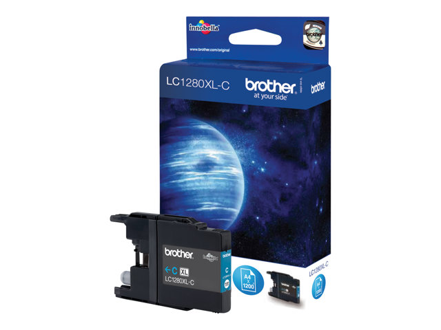 Brother LC1280XLC - Cyan - original - ink cartridge - for Brother MFC-J5910DW, MFC-J6510DW, MFC-J6710DW, MFC-J6910DW