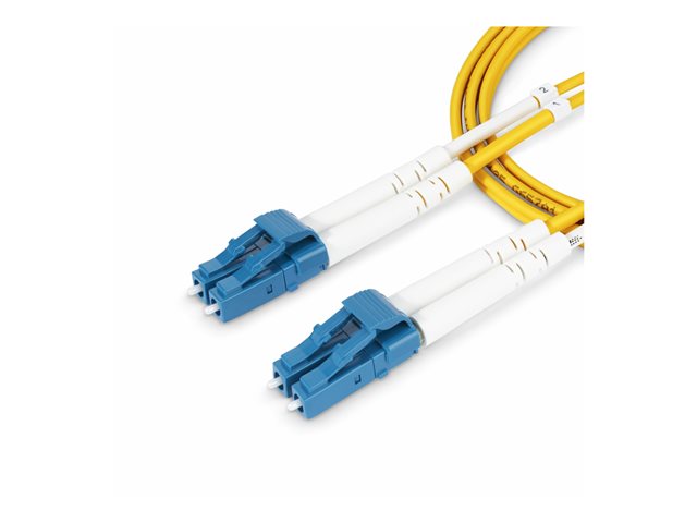 StarTech.com 8m (26.2ft) LC to LC (UPC) OS2 Single Mode Duplex Fiber Optic Cable, 9/125µm, Laser Optimized, 10G, Bend Insensitive, Low Insertion Loss - LSZH Fiber Patch Cord (SMDOS2LCLC8M) - Patch cable - LC/UPC single-mode (M) to LC/UPC single-mode