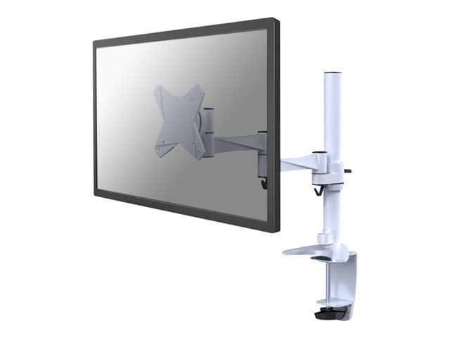 Neomounts FPMA-D1330 - Mounting kit - full-motion - for LCD display - white - screen size: 10\"-30\" - clamp mountable, grommet, desk-mountable