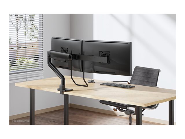 Neomounts DS75S-950BL2 NEXT One - Mounting kit (monitor arm, clamp mounting base, grommet mount) - full-motion - for 2 LCD displays - aluminium - black - screen size: 17\"-32\" - desk-mountable