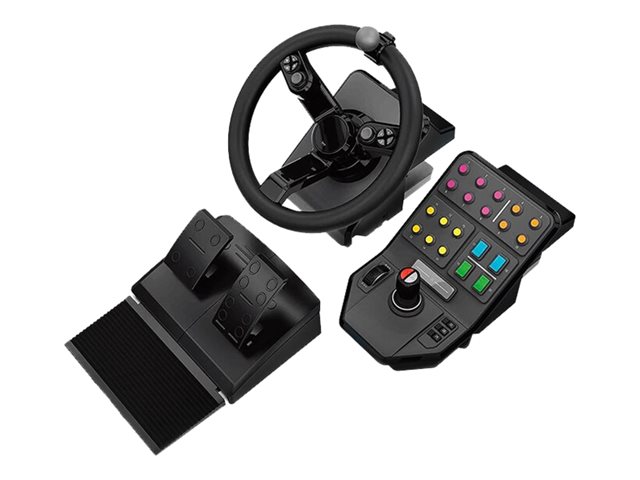 Logitech Heavy Equipment - G-Series - wheel and pedals set - wired - for PC