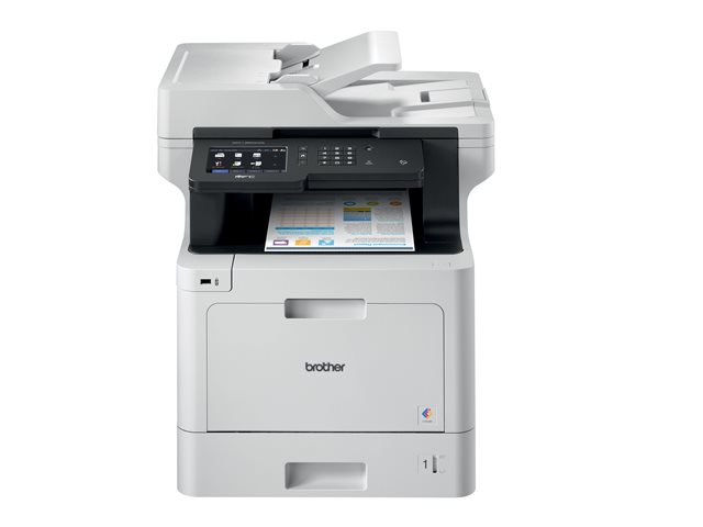 Brother MFC-L8900CDW - Multifunction printer - colour - laser - 215.9 x 355.6 mm (original) - A4/Legal (media) - up to 31 ppm (copying) - up to 31 ppm (printing) - 300 sheets - 33.6 Kbps - USB 2.0, Gigabit LAN, Wi-Fi(n), USB host, NFC