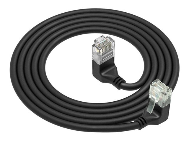 CAT6A UTP SL U/D-ANG BK 1.50M. 1 stk