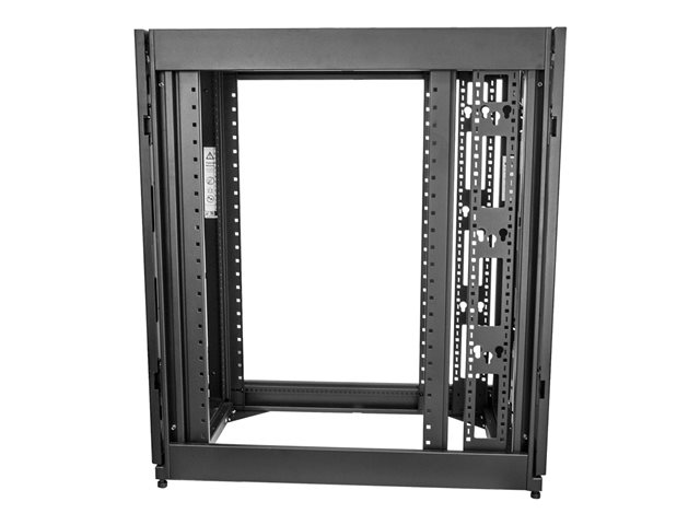 StarTech.com 25U Server Rack Cabinet, 4 Post Adjustable Depth 7\" to 35\" Locking Vented Mobile/Rolling Network/Data/IT Equipment Enclosure w/ Casters/Hook & Loop Dell PowerEdge, HP ProLiant - 25U Rack Cabinet (RK2537BKM) - Rack cabinet - black - 25U - 37\"