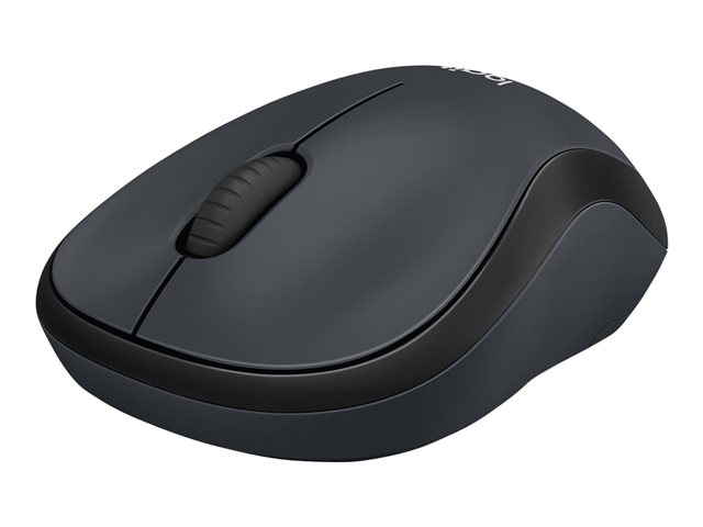 Logitech M220 Silent - Mouse - optical - 3 buttons - wireless - 2.4 GHz - USB wireless receiver - charcoal