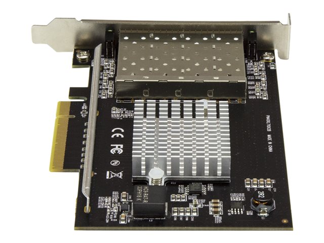 StarTech.com Quad Port 10G SFP+ Network Card, Intel XL710 Open SFP+ Converged Adapter, PCIe 10 Gigabit Ethernet Server NIC, 10GbE Fiber Optic LAN Card Dell PowerEdge HPE ProLiant, NIC Card - 10Gb SFP+ NIC Card (PEX10GSFP4I) - Network adapter - PCIe x8 - 10 Gigabit SFP+ x 4 - black