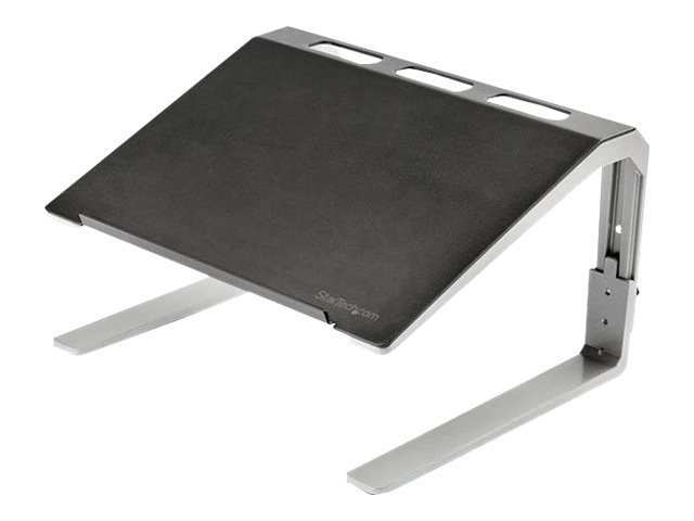 StarTech.com Adjustable Laptop Stand - Heavy Duty Steel & Aluminum - 3 Height Settings - Tilted - Ergonomic Laptop Riser for Desk (LTSTND) - Notebook stand - desktop - 17\" - black, silver