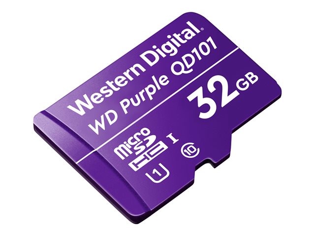 WD Purple WDD032G1P0C-85AEL0 - Flash memory card - 32 GB - UHS-I U1 / Class10 - microSDXC - purple