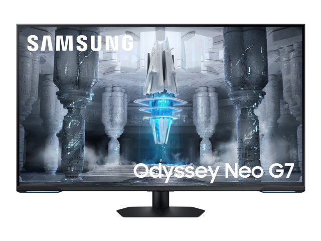 Samsung Odyssey Neo G7 S43CG700NU - G70NC Series - QLED monitor - Smart - gaming - 43\" - 3840 x 2160 4K @ 144 Hz - VA - 400 cd/m² - 4250:1 - DisplayHDR 600 - 1 ms - 2xHDMI, DisplayPort - speakers - black, white