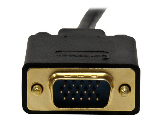 StarTech.com 15 ft Mini DisplayPort to VGA Adapter Cable - mDP to VGA Video Converter - Mini DP to VGA Cable for Mac/PC 1920x1200 - Black (MDP2VGAMM15B) - Video converter - VGA - DisplayPort - black