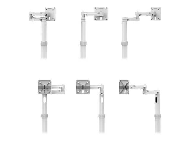 Compulocks iPad 10.2\" Space Enclosure Medical Rolling Cart Extended - Cart - for tablet - lockable - medical - metal, high-grade aluminium - white - screen size: 10.2\" - for Apple 10.2-inch iPad (7th generation, 8th generation, 9th generation)