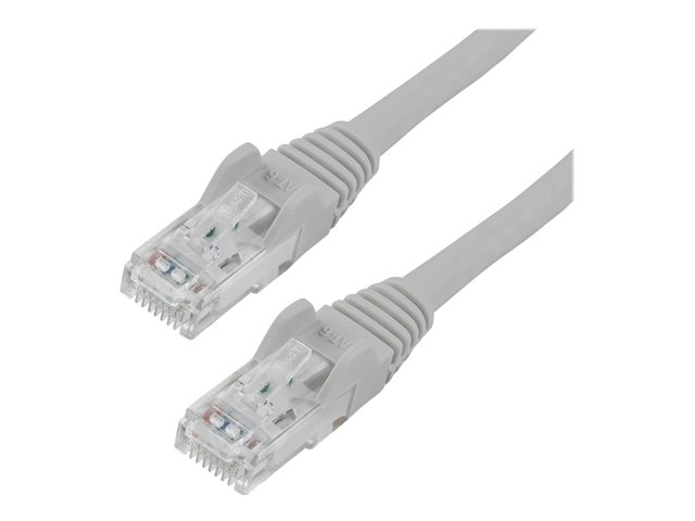 StarTech.com 75ft CAT6 Ethernet Cable, 10 Gigabit Snagless RJ45 650MHz 100W PoE Patch Cord, CAT 6 10GbE UTP Network Cable w/Strain Relief, Gray, Fluke Tested/Wiring is UL Certified/TIA - Category 6 - 24AWG (N6PATCH75GR) - Patch cable - RJ-45 (M) to RJ-45 (M) - 22.9 m - UTP - CAT 6 - snagless - grey