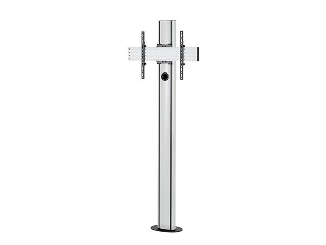 B-TECH Mode-AL BT8704 - Stand - bolt-down - for flat panel - premium - lockable - steel - silver and black - screen size: 39\"-75\" - mounting interface: up to 672 x 400 mm