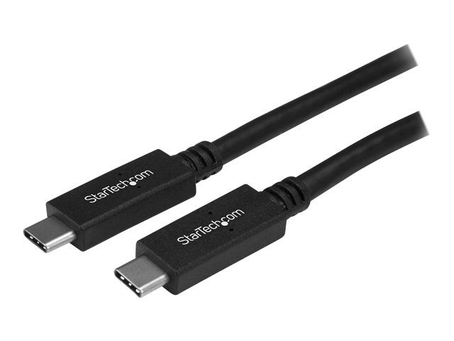 StarTech.com USB C to UCB C Cable - 3 ft / 1m - M/M - USB 3.0 (5Gbps) - USB C Charging Cable - USB Type C Cable - USB-C to USB-C Cable (USB315CC1M) - USB cable - 24 pin USB-C (M) straight to 24 pin USB-C (M) straight - USB 3.1 Gen 2 / Thunderbolt 3 / DisplayPort 1.2 - 1 m - 4K support - black - for P/N: KITBXDOCKPEU, KITBXDOCKPNA, KITBXDOCKPUK, SV211HDUC, SV221HUC4K