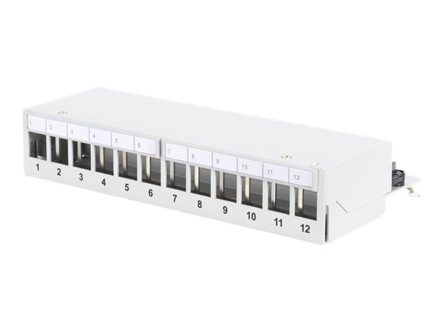 MODULAR PATCH PANEL SHIELDEDDESKTOP 12-PORT COLOR GREY