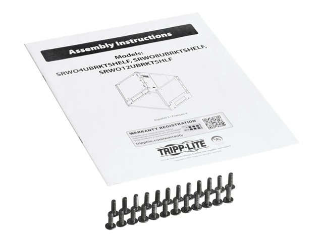 Tripp Lite 4U Wall-Mount Bracket with Shelf for Small Switches and Patch Panels, Hinged - Rack mount shelf - hinged - wall mountable - black - 4U - 19\"