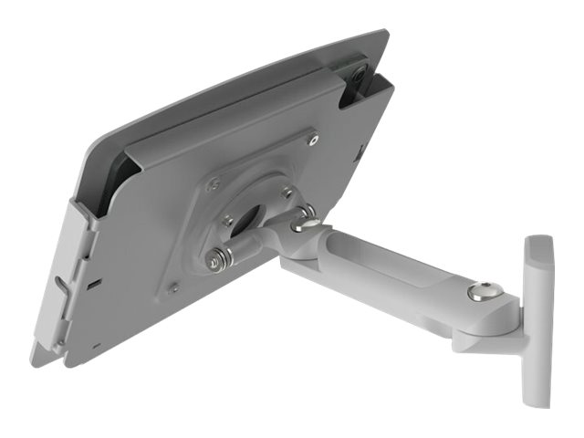 Compulocks Space Swing iPad Enclosure Stand - Mounting kit (swing arm, anti-theft enclosure) - for tablet (adjustable arm) - lockable - high-grade aluminium - white - screen size: 10.2\" - wall-mountable, surface mountable, counter top - for Apple 10.2-inch iPad (7th generation, 8th generation)