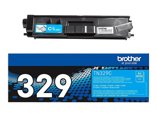 Brother TN329C - Cyan - original - toner cartridge - for Brother DCP-L8450CDW, HL-L8350CDW, HL-L8350CDWT, MFC-L8850CDW
