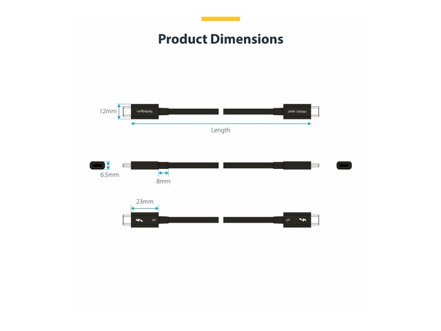 1m Certified Thunderbolt 5 Cable