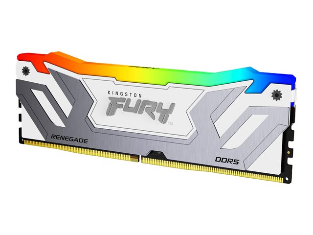 Kingston FURY Renegade RGB - DDR5 - module - 24 GB - DIMM 288-pin - 4200 MHz / PC5-67200 - CL40 - 1.45 V - unbuffered - on-die ECC - white & silver