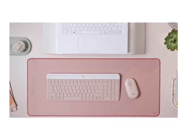 Logitech Slim Wireless Combo MK470 - Keyboard and mouse set - wireless - 2.4 GHz - QWERTY - US International - rose