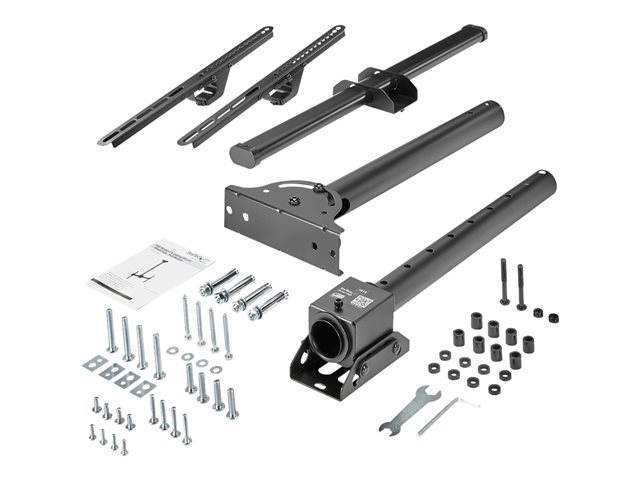 StarTech.com Ceiling TV Mount - 1.8' to 3' Short Pole - Full Motion - Supports Displays 32\" to 75\" - For VESA Mount Compatible TVs (FPCEILPTBSP) - Bracket - for flat panel - heavy duty steel - black - screen size: 37\"-75\" - ceiling mountable - for P/
