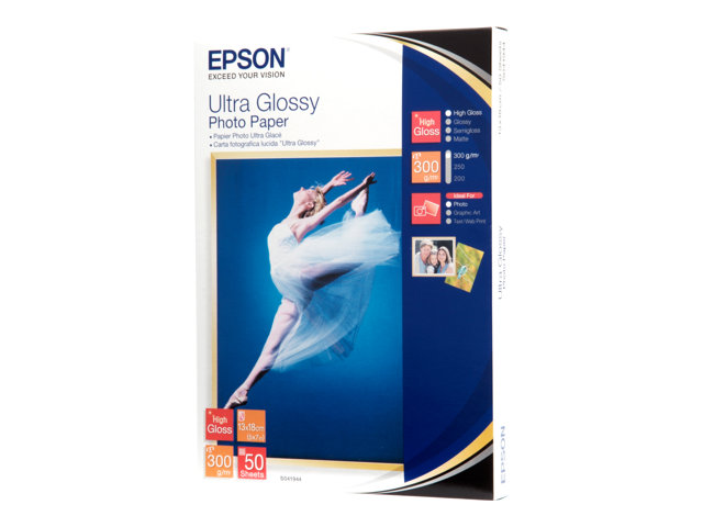 Epson Ultra Glossy Photo Paper - Glossy - 130 x 180 mm 50 sheet(s) photo paper - for EcoTank ET-1810, 2810, 2811, 2814, 2815, 2820, 2825, 2826, 2850, 2851, 2856, 4800, 4850