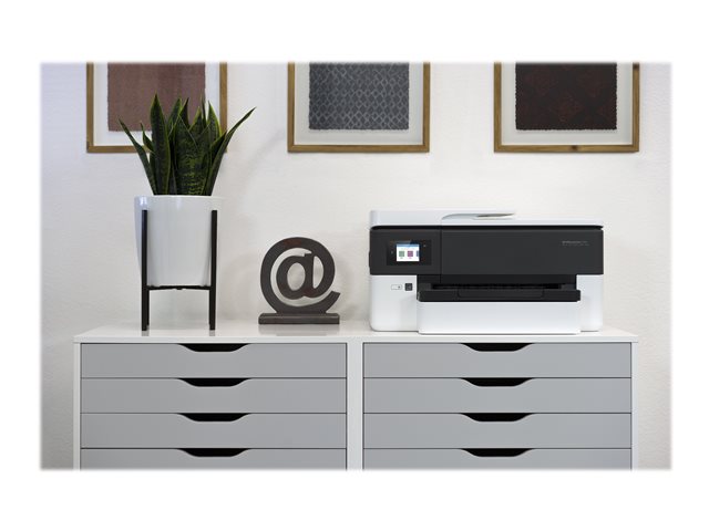 HP Officejet Pro 7720 Wide Format All-in-One - Multifunction printer - colour - ink-jet - 216 x 356 mm (original) - A3 (media) - up to 18 ppm (copying) - up to 22 ppm (printing) - 250 sheets - 33.6 Kbps - USB 2.0, LAN, Wi-Fi(n), USB host