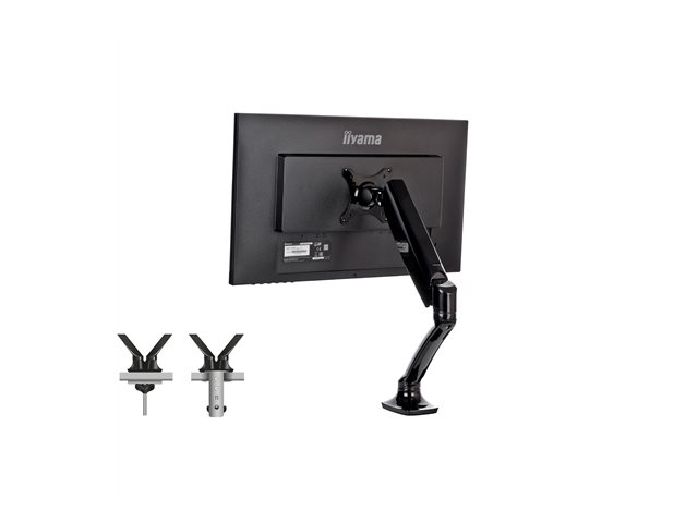 Iiyama DS3001C-B1 - Mounting kit - adjustable arm - for Monitor - black - screen size: 10\"-27\" - desk-mountable - for ProLite E2783QSU-B1, XU2495WSU-B1
