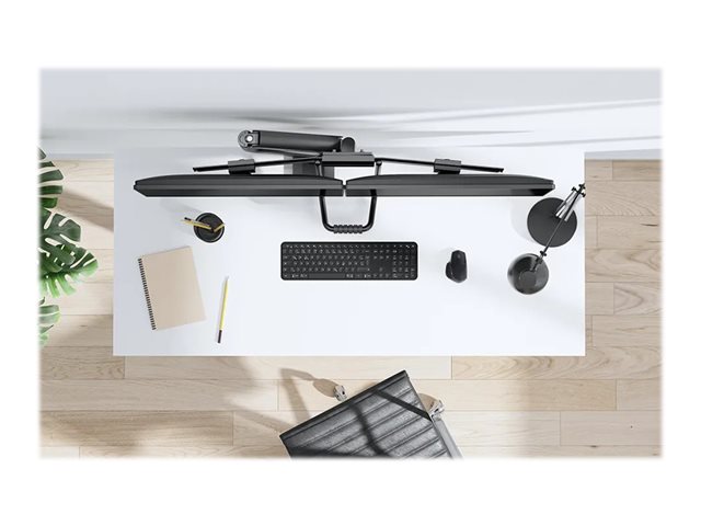 Neomounts DS75-450BL2 - Mounting kit (articulating arm, grommet clamp, topfix clamp) - full-motion - for 2 LCD displays - black - screen size: 17\"-32\" - desktop