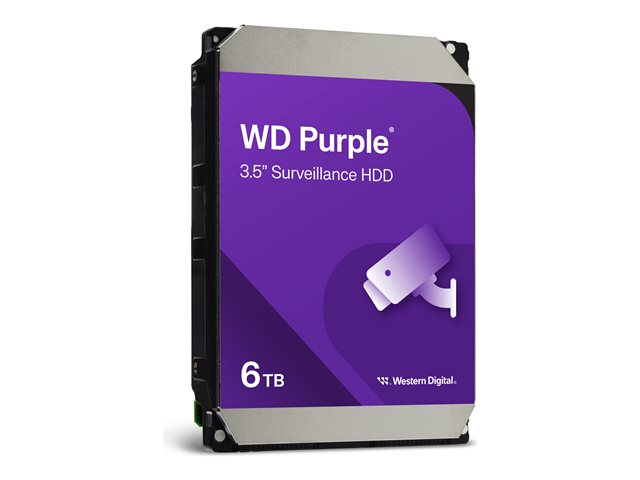 WD Purple WD64PURZ - Hard drive - 6 TB - surveillance - internal - 3.5\" - SATA 6Gb/s - 5400 rpm - buffer: 256 MB