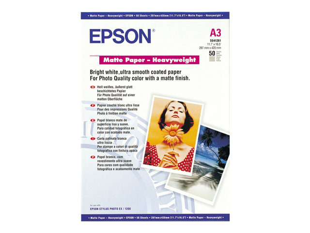 Epson - Matte - A3 (297 x 420 mm) - 167 g/m² - 50 sheet(s) paper - for EcoTank ET-16500, 7750, SureColor P5000, P800, SC-P10000, P5000, P700, P7500, P900, P9500