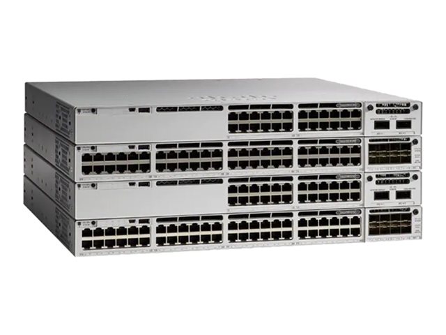 Cisco Catalyst 9300 - Network Essentials - switch - L3 - Managed - 36 x 2.5GBase-T (UPOE) + 12 x 100/1000/2.5G/5G/10G (UPOE) - rack-mountable - UPOE (490 W)